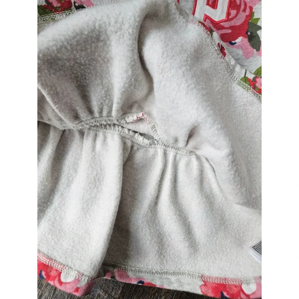 Baby Gap grey floral sweatshirt dress EUC 18/24 month